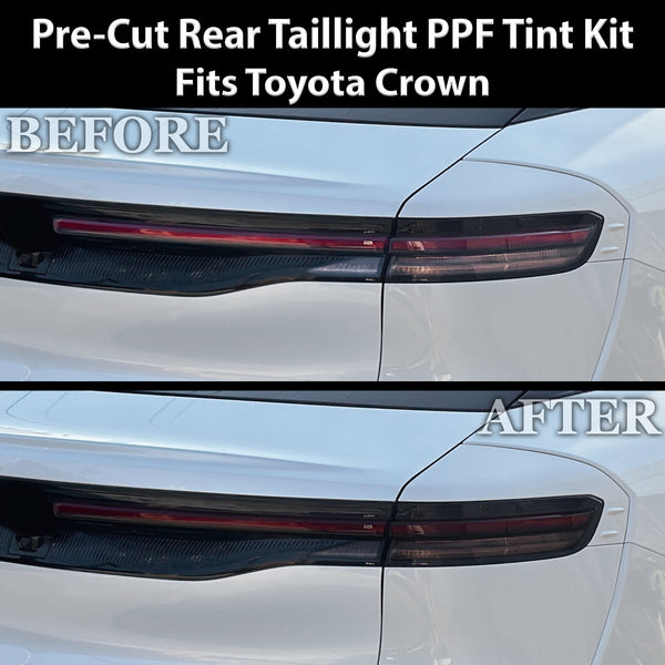 Fits Toyota Crown 2023-2026 Full Headlight Taillight Precut Smoked PPF Tint Kit Film Overlay  - Bogar Tech Designs