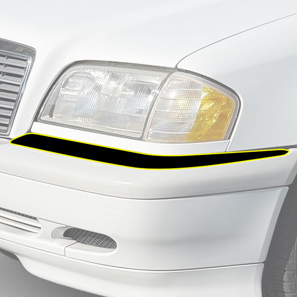 Fits Mercedes-Benz C280 1994-2000 Vinyl Chrome Delete Grille Blackout Decal Stickers Overlay Film - Bogar Tech Designs
