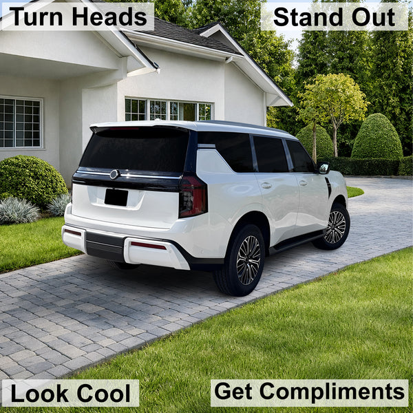 Fits Nissan Armada 2025-2026 Full Headlight Taillight Precut Smoked PPF Tint Kit Film Overlay  - Bogar Tech Designs