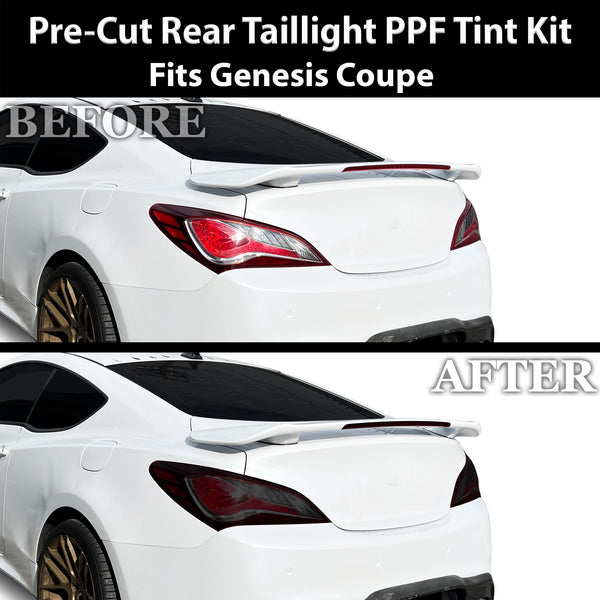 Fits Hyundai Genesis 2013-2016 Full Headlight Taillight Precut Smoked PPF Tint Kit Film Overlay  - Bogar Tech Designs