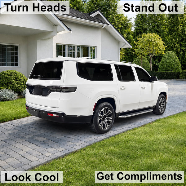 Fits Jeep Grand Wagoneer L 2026-2027 Full Headlight Taillight Precut Smoked PPF Tint Kit Film Overlay  - Bogar Tech Designs