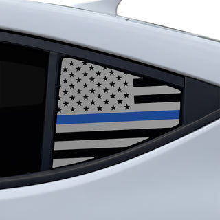 Fits Hyundai Elantra 2017-2018 Quarter Window American Flag Vinyl Decal Stickers - Bogar Tech Designs