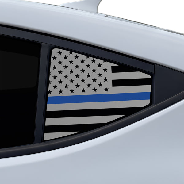 Fits Hyundai Elantra 2017-2018 Quarter Window American Flag Vinyl Decal Stickers - Bogar Tech Designs