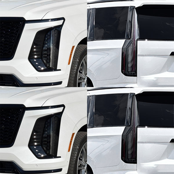 Fits Cadillac Escalade 2025-2026 Full Headlight Taillight Precut Smoked PPF Tint Kit Film Overlay  - Bogar Tech Designs