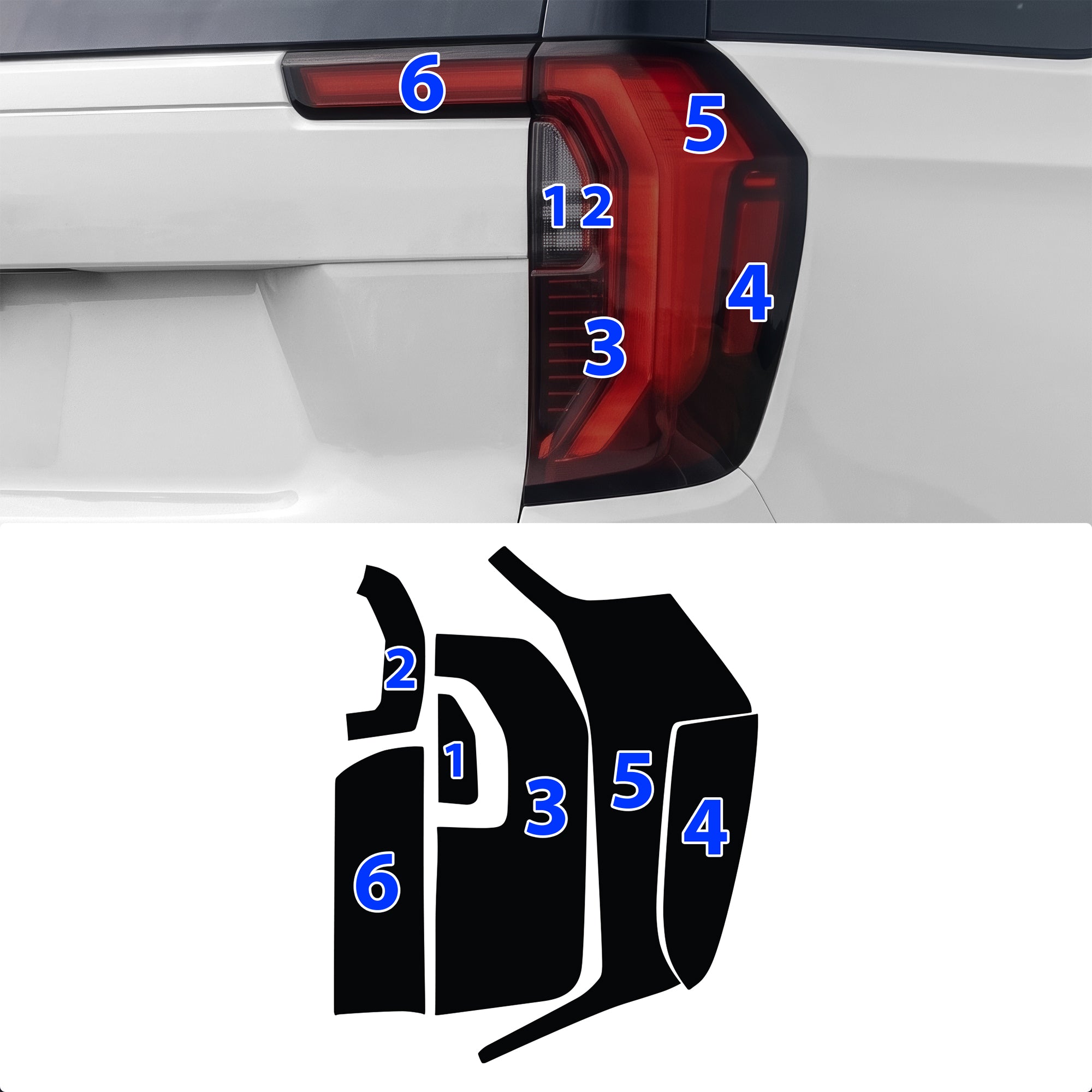 Fits GMC Yukon 2025-2027 Full Headlight Taillight Precut Smoked PPF Tint Kit Film Overlay  - Bogar Tech Designs
