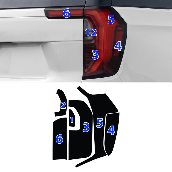 Fits GMC Yukon 2025-2027 Full Headlight Taillight Precut Smoked PPF Tint Kit Film Overlay  - Bogar Tech Designs