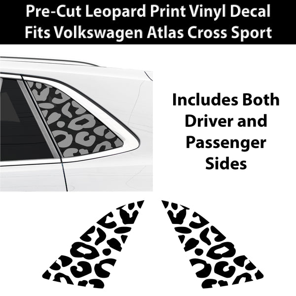 Fits Volkswagen Atlas Cross Sport SEL 2020-2025 Animal Leopard Cheetah Cow Window Vinyl Decal Stickers - Bogar Tech Designs