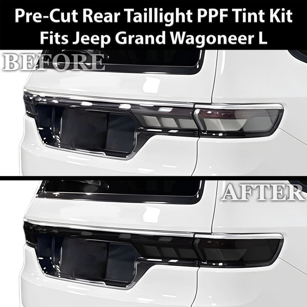 Fits Jeep Grand Wagoneer L 2026-2027 Full Headlight Taillight Precut Smoked PPF Tint Kit Film Overlay  - Bogar Tech Designs