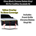 Fits Cadillac Escalade IQ 2025-2026 Vinyl Chrome Delete Grille Blackout Decal Stickers Overlay Film - Bogar Tech Designs