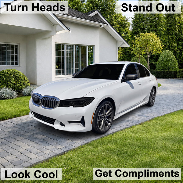 Fits BMW 3 Series 2019-2022 Full Headlight Taillight Precut Smoked PPF Tint Kit Film Overlay  - Bogar Tech Designs