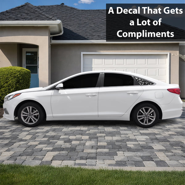 Fits Hyundai Sonata 2015-2017 Animal Leopard Cheetah Cow Window Vinyl Decal Stickers - Bogar Tech Designs