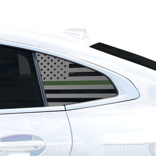 Fits BMW 2 Series 2020-2024 Quarter Window American Flag Vinyl Decal Stickers - Bogar Tech Designs