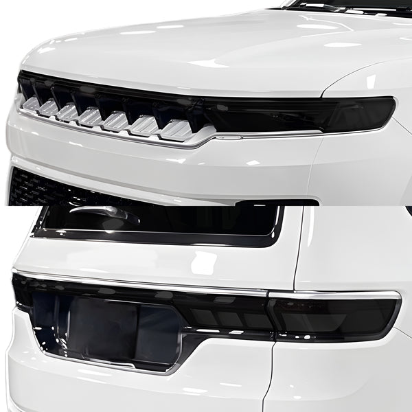Fits Jeep Grand Wagoneer L 2026-2027 Full Headlight Taillight Precut Smoked PPF Tint Kit Film Overlay