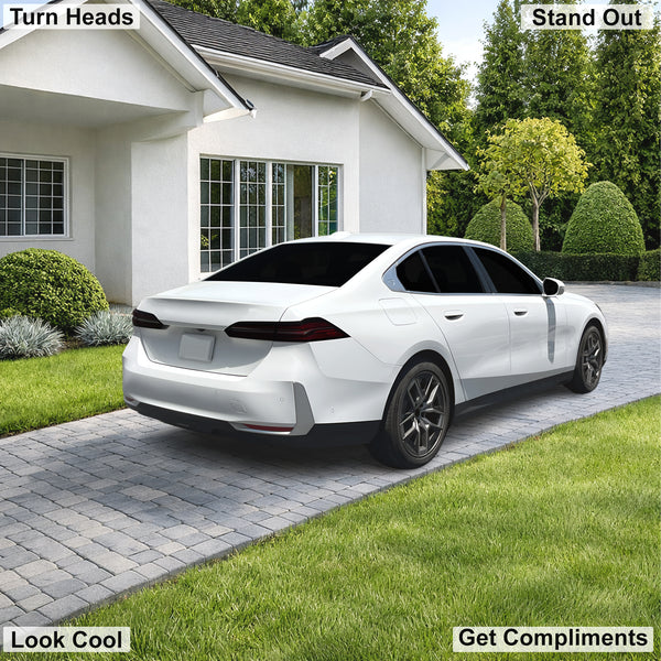 Fits BMW 5 Series 2024-2027 Full Headlight Taillight Precut Smoked PPF Tint Kit Film Overlay  - Bogar Tech Designs