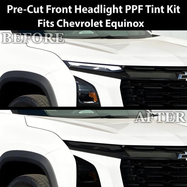 Fits Chevrolet Equinox 2025-2026 Full Headlight Taillight Precut Smoked PPF Tint Kit Film Overlay  - Bogar Tech Designs