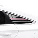 Fits Hyundai Sonata 2015-2017 Quarter Window American Flag Vinyl Decal Stickers - Bogar Tech Designs