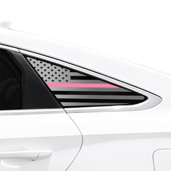 Fits Hyundai Sonata 2015-2017 Quarter Window American Flag Vinyl Decal Stickers - Bogar Tech Designs