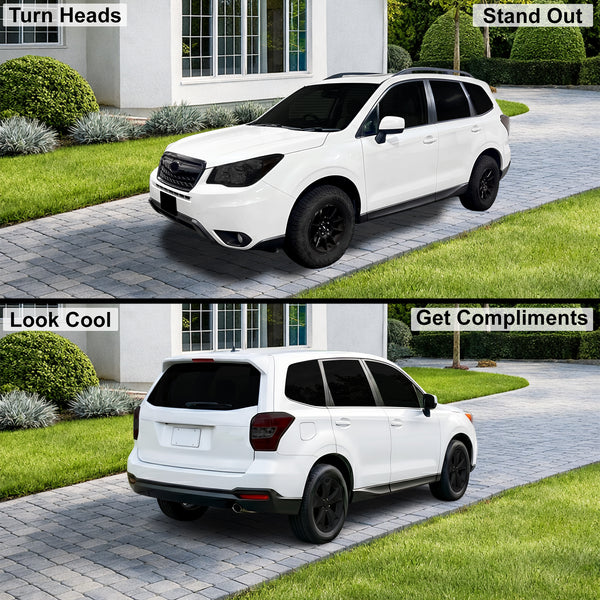 Fits Subaru Forester 2014-2018 Full Headlight Taillight Precut Smoked PPF Tint Kit Film Overlay  - Bogar Tech Designs