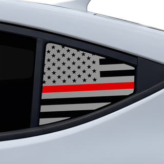 Fits Hyundai Elantra 2017-2018 Quarter Window American Flag Vinyl Decal Stickers - Bogar Tech Designs