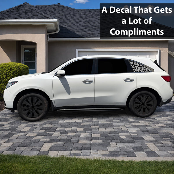 Fits Acura MDX 2014-2020 Animal Leopard Cheetah Cow Window Vinyl Decal Stickers - Bogar Tech Designs