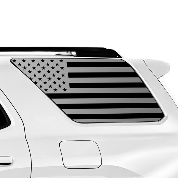 American Flag Quarter Window Decal for Toyota 4Runner 2025-2026 – Precut Matte Black Vinyl