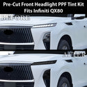 Fits Infiniti QX80 2025-2027 Full Headlight Taillight Precut Smoked PPF Tint Kit Film Overlay  - Bogar Tech Designs