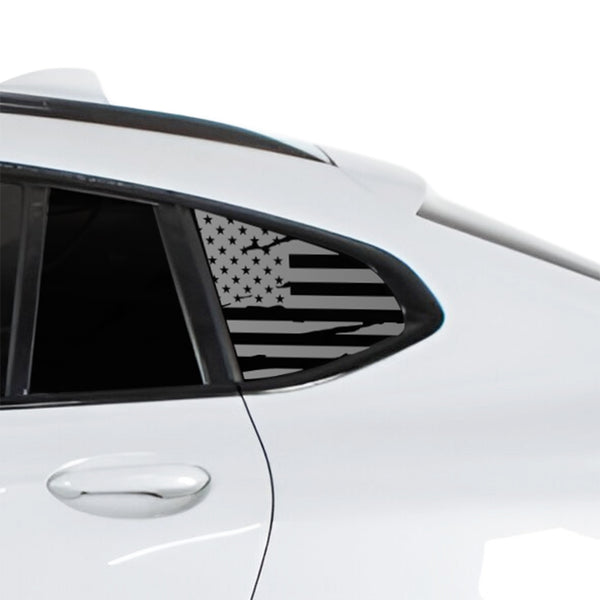 Fits BMW X4 2019-2026 Quarter Window American Flag Vinyl Decal Stickers - Bogar Tech Designs