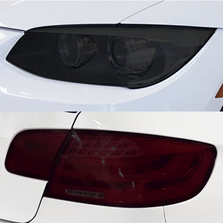 Fits BMW 3 Series 2011-2013 Full Headlight Taillight Precut Smoked PPF Tint Kit Film Overlay  - Bogar Tech Designs