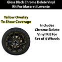 Fits Maserati Levante 2017-2020 Vinyl Chrome Delete Grille Blackout Decal Stickers Overlay Film - Bogar Tech Designs