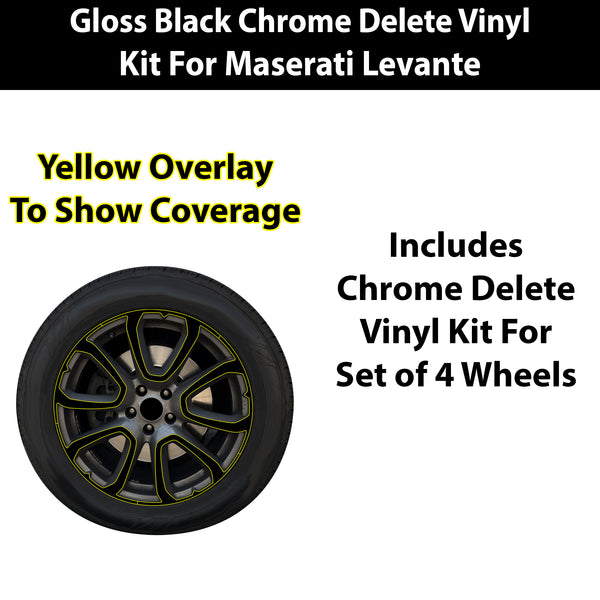 Fits Maserati Levante 2017-2020 Vinyl Chrome Delete Grille Blackout Decal Stickers Overlay Film - Bogar Tech Designs
