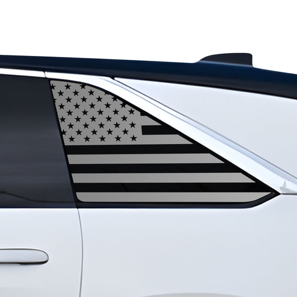 Fits Cadillac Escalade IQ 2025-2026 Quarter Window American Flag Vinyl Decal Stickers - Bogar Tech Designs