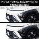 Fits Hyundai Kona 2024-2026 Full Headlight Taillight Precut Smoked PPF Tint Kit Film Overlay  - Bogar Tech Designs