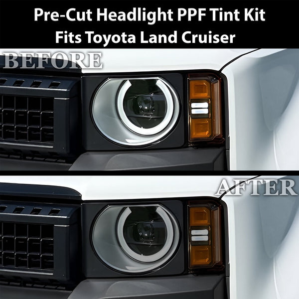 Fits Toyota Land Cruiser 2024-2026 Full Headlight Taillight Precut Smoked PPF Tint Kit Film Overlay  - Bogar Tech Designs