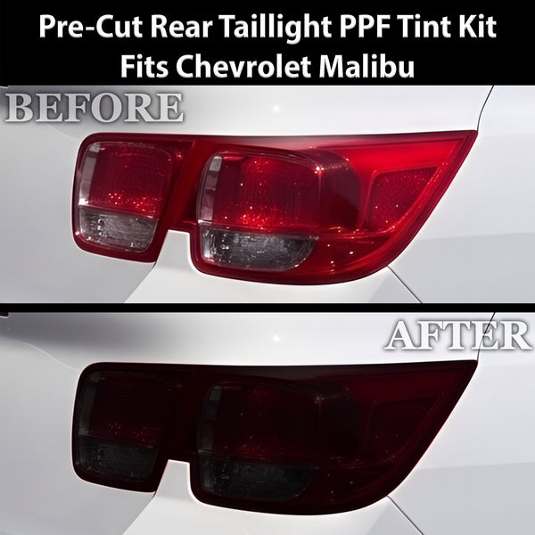 Fits Chevrolet Malibu 2013-2015 Full Headlight Taillight Precut Smoked PPF Tint Kit Film Overlay  - Bogar Tech Designs