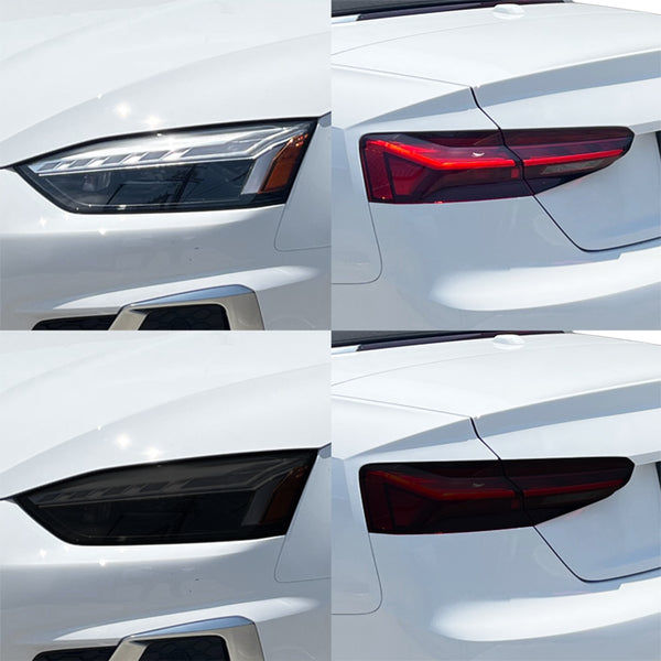 Fits Audi S5 2020-2024 Full Headlight Taillight Precut Smoked PPF Tint Kit Film Overlay  - Bogar Tech Designs