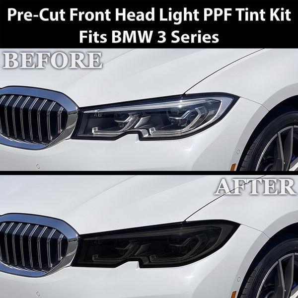 Fits BMW 3 Series 2019-2022 Full Headlight Taillight Precut Smoked PPF Tint Kit Film Overlay  - Bogar Tech Designs