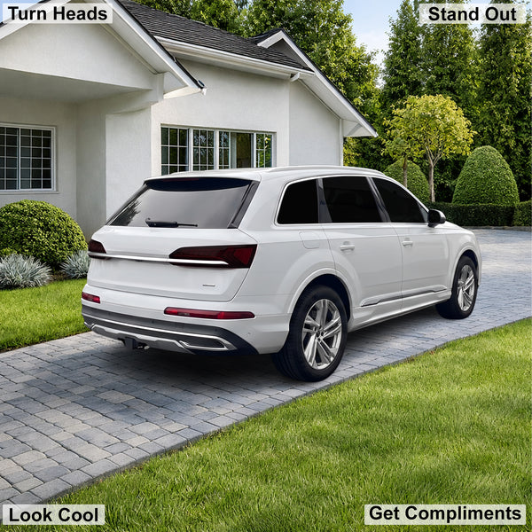 Fits Audi Q7 2020-2024 Full Headlight Taillight Precut Smoked PPF Tint Kit Film Overlay  - Bogar Tech Designs