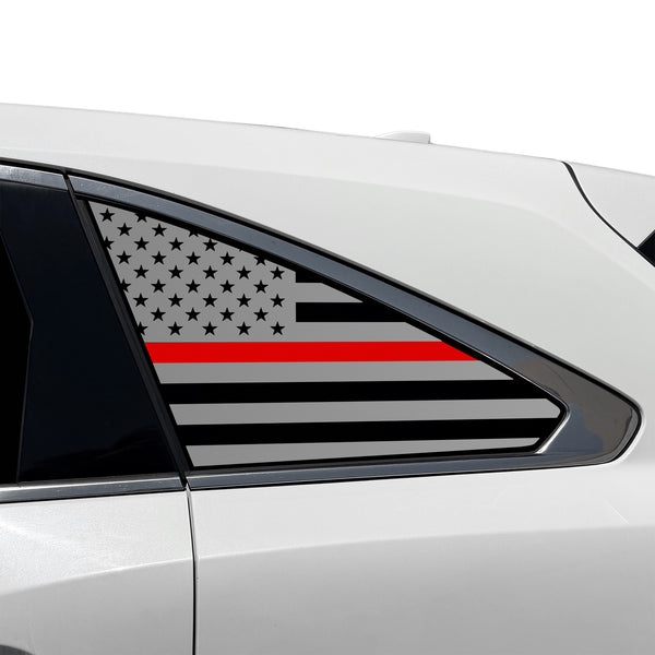 Fits Acura MDX 2014-2020 Quarter Window American Flag Vinyl Decal Stickers - Bogar Tech Designs
