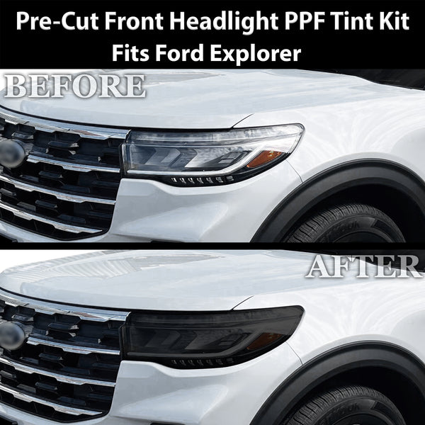 Fits Ford Explorer 2025-2026 Full Headlight Taillight Precut Smoked PPF Tint Kit Film Overlay  - Bogar Tech Designs
