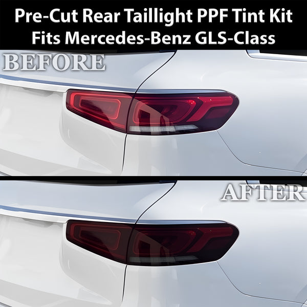 Fits Mercedes-Benz GLS-Class 2024-2026 Full Headlight Taillight Precut Smoked PPF Tint Kit Film Overlay  - Bogar Tech Designs