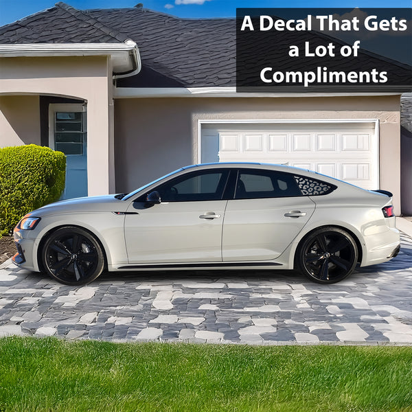 Fits Audi A5 Sportback 2018-2024 Animal Leopard Cheetah Cow Window Vinyl Decal Stickers - Bogar Tech Designs