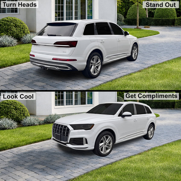 Fits Audi Q7 2020-2024 Full Headlight Taillight Precut Smoked PPF Tint Kit Film Overlay  - Bogar Tech Designs
