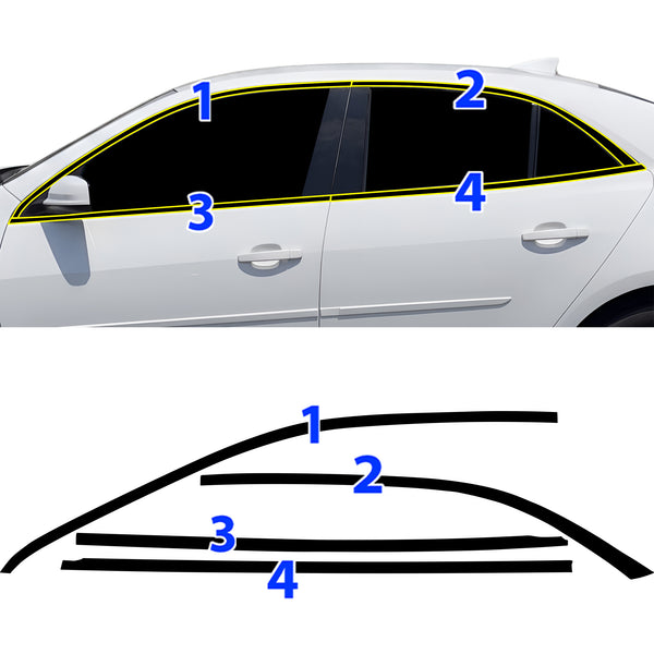 Fits Chevrolet Malibu 2013-2015 Vinyl Chrome Delete Grille Blackout Decal Stickers Overlay Film - Bogar Tech Designs