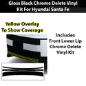 Fits Hyundai Santa Fe 2024-2027 Vinyl Chrome Delete Grille Blackout Decal Stickers Overlay Film - Bogar Tech Designs