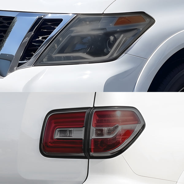 Fits Nissan Armada 2017-2020 Full Headlight Taillight Precut Smoked PPF Tint Kit Film Overlay  - Bogar Tech Designs