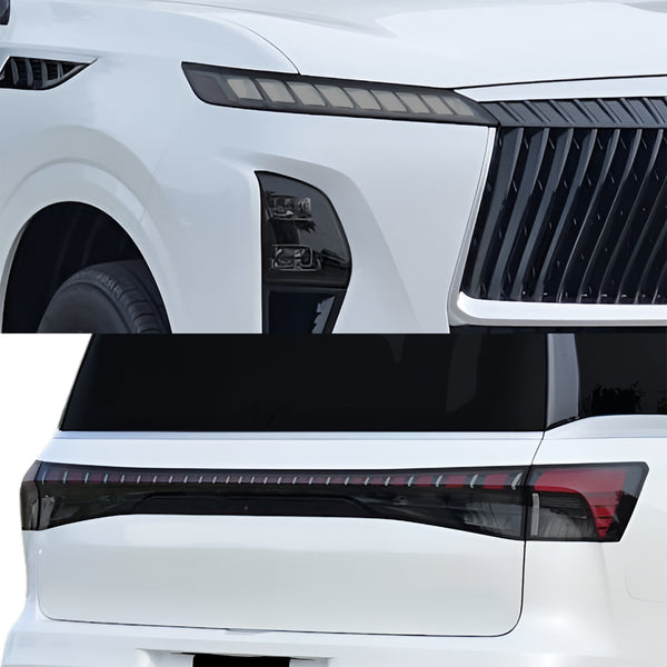 Fits Infiniti QX80 2025-2027 Full Headlight Taillight Precut Smoked PPF Tint Kit Film Overlay  - Bogar Tech Designs