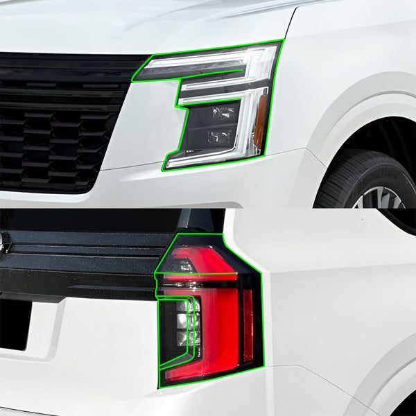 Fits Nissan Armada 2025-2026 Full Headlight Taillight Precut Smoked PPF Tint Kit Film Overlay  - Bogar Tech Designs