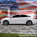 Fits Hyundai Sonata 2015-2017 Quarter Window American Flag Vinyl Decal Stickers - Bogar Tech Designs