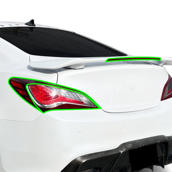 Fits Hyundai Genesis 2013-2016 Full Headlight Taillight Precut Smoked PPF Tint Kit Film Overlay  - Bogar Tech Designs