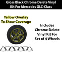 Fits Mercedes-Benz GLC-Class 2016-2022 Vinyl Chrome Delete Grille Blackout Decal Stickers Overlay Film - Bogar Tech Designs